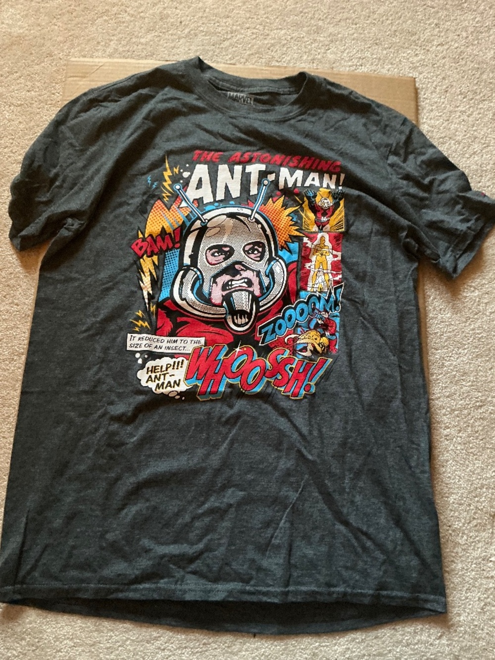 Marvel Comics The Astonishing Ant-Man Graphic T-Shirt Gray Size L Adult Men